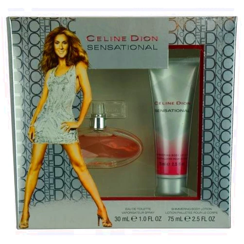 CELINE DION SENSATIONAL by Celine Dion Gift Set for WOMEN: EDT SPRAY 1 OZ & SHIMMER BODY LOTION 2.5 OZ