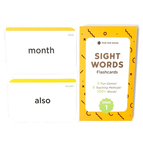 Think Tank Scholar 1st Grade Sight Words Flash Cards (First Grade) Pack - 100+ Dolch & Fry (High Freqency) Sight Word - Learn to Read, Site Words Learning for Kids Ages 5,6,7 & 8, Homeschool/Classroom