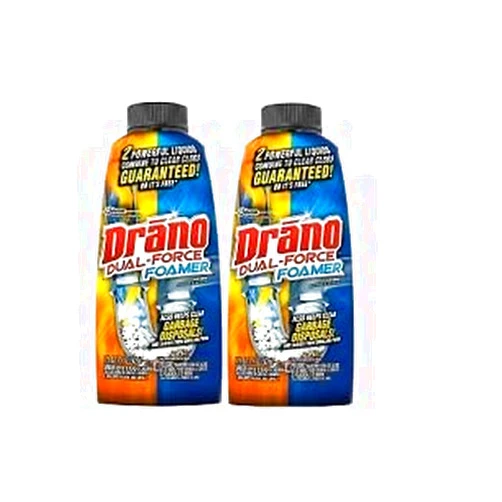 Generic Dra~no Dual-Force Foamer Drain Clog Remover, 17 fl oz ~ Pack of 2