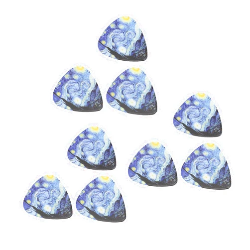 Walfront 9PCS Guitar Picks ABS Plastic Finger Guard Pick Set Different Thicknesses for Various Tones Wide Body Shape Prevent Finger and Nail Damage for Electric Acoustic Bass Ukulele
