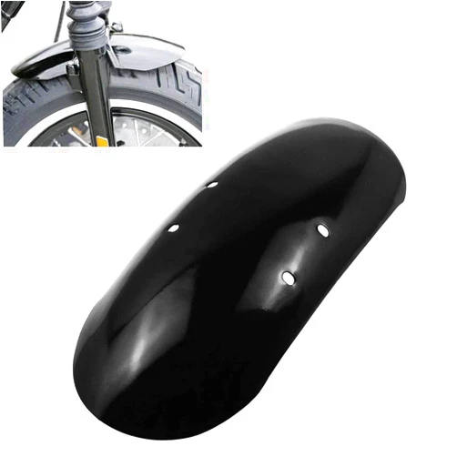 NATGIC Gloss Black Motorcycle Metal Iron Short 13 5/8