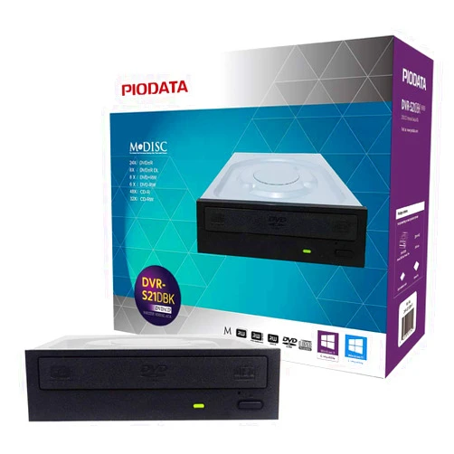 Piodata 24X SATA DVD/RW Dual Layer Burner Drive Writer - Black Optical Drives DVR-S21DBK-R (Retail)