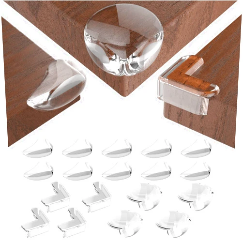 Tekeviss Corner Protector for Baby, Protectors Guards(18 Pack) - Furniture Corner Guard & Edge Safety Bumpers - Baby Proof Bumper & Cushion to Cover Sharp Furniture & Table Edges - Clear and Transparent
