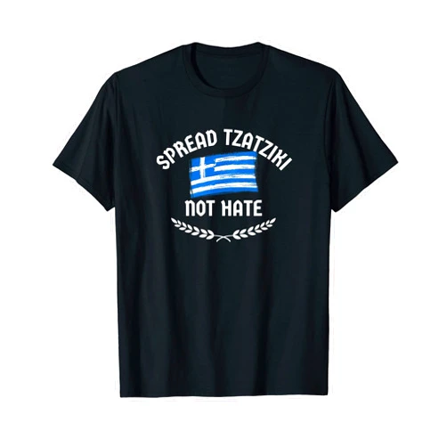 The Greek Key Merch Spread Tzatziki Not Hate Greece - Medusa Greek T-Shirt