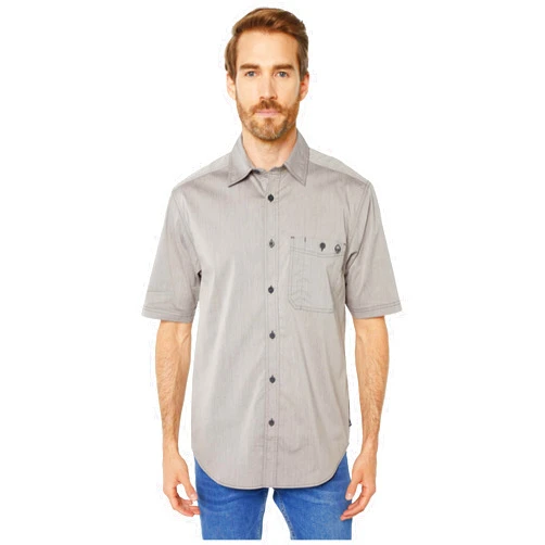 Wolverine Men's Button Up, Gray Chambray, Small