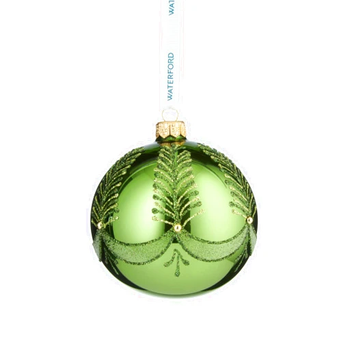 Waterford Holiday Heirlooms Green Bauble Ornament