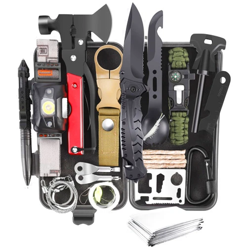 GAAZO Gifts for Men Dad Husband Boyfriend, 30 in 1 Survival Gear and Equipment, Emergency Survival Kit Camping Accessories, First Aid Kit for Camping Hiking Hunting Fishing