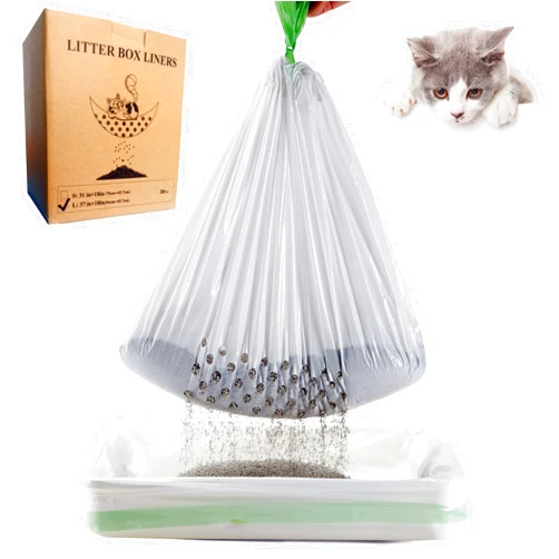 Gefryco Cats Sifting Litter Box Liners Thick 2mil, Jumbo Disposable Waste Litter Bags Litter Tray Liners