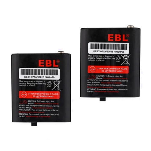 EBL 2 Packs 3.6V 1000mAh Two-Way Radio Rechargeable Batteries for 53615 KEBT-071A KEBT-071-B KEBT-071-C KEBT-071-D