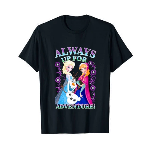 Disney Frozen Anna & Elsa Always Up For Adventure Group Shot T-Shirt