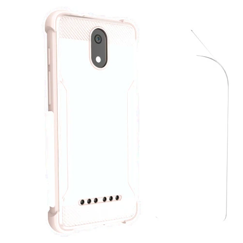jioeuinly UMX U696CL Case Thickened Protection Compatible for UMX Unimax U696CL Phone Case + Film Soft TPU Screen Protector Pink