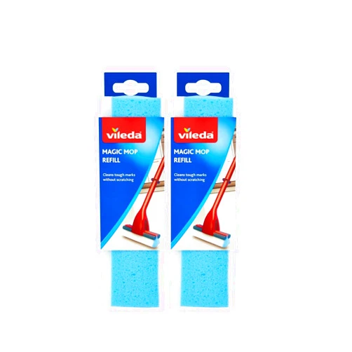 Vileda Magic Mop Refill, Blue, Pack of 2