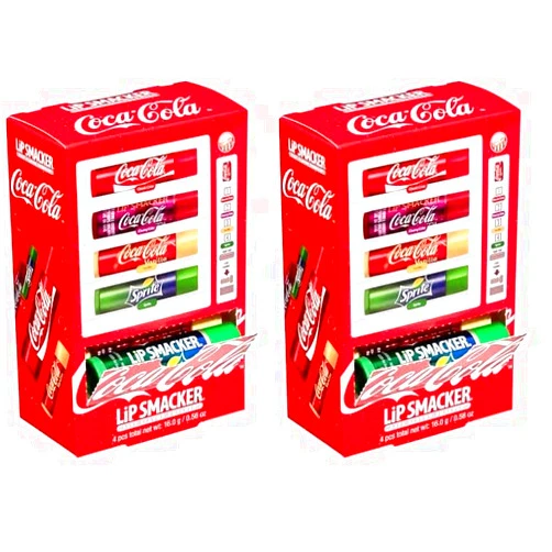 Lip Smacker Coca Cola Collection, lip balm made for kids - Coca Cola Lip Balm Vending Machine (Pack of 2)