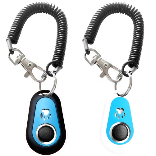HoAoOo Pet Dog Trainging Clicker with Wrist Band/Clickers for Cat, Horse, Birds or Other Animals (Black + White)