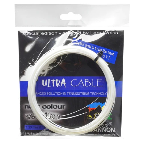 Weiss CANNON Ultra Cable Tennis String - 1.23mm / 17G - White - 12m