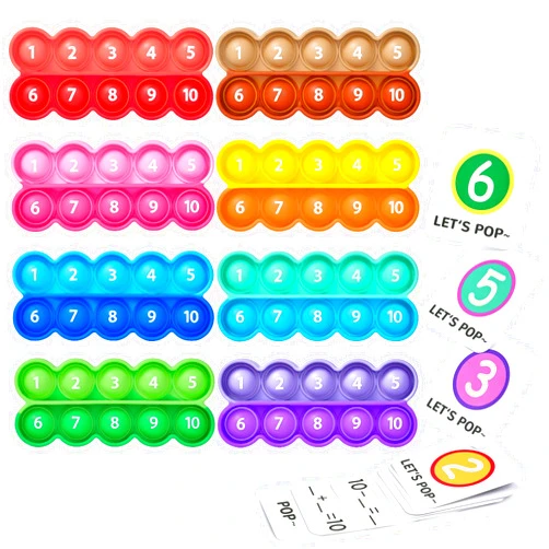 Joycat Ten-Frame Math Learning Tools for Elementary-8 Ten Frames and 20 Task Cards Math Counting Games with for Preschool Kindergarten Classroom Learning Activities Kids Ages 3-5