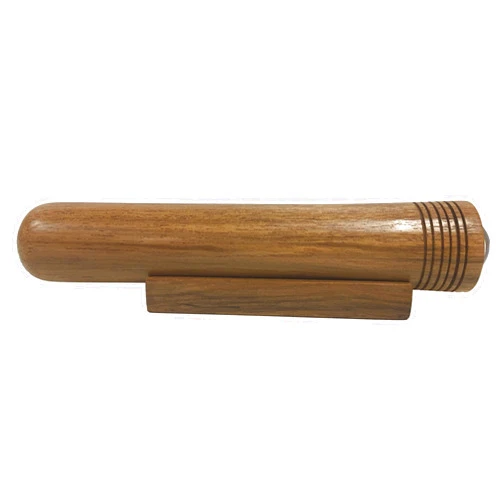 N and J Kaleidoscope Teleidoscope in Solid Teak Wood, 7 Inch Barrel. Matching Base. Handcrafted in U S A !