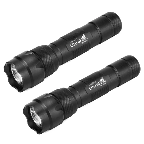 Ultrafire WF502B LED Flashlight 1000 Lumen Flashlight Torch 5 Mode Portable Flashlights (2 pack)