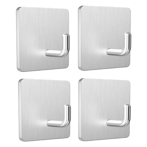 ACMYCH Adhesive Hooks, Waterproof Stainless Steel Hooks,Towel Hooks-4 Packs