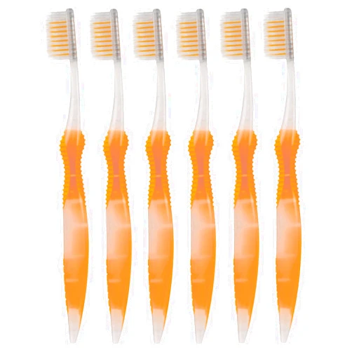 Sofresh Flossing Toothbrush - Adult Size | Your Choice of Color | (6, Orange)