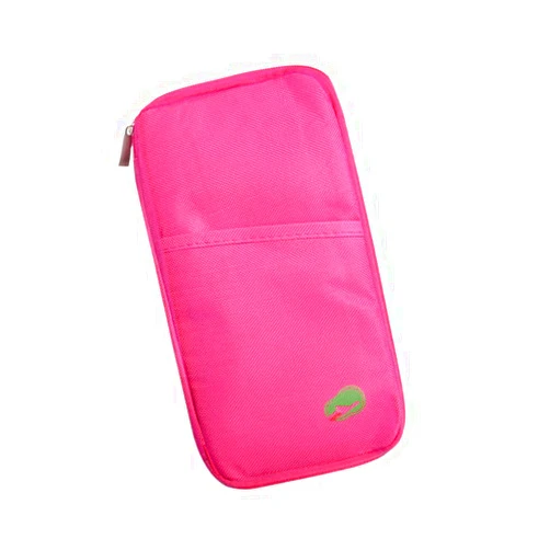 Business & School Supply vanki Multi-Functional Fashion Ticket Passport Credit Card ID Document Organizer Holder Bag Purse Travel Pouch Case Cover (Rose Red)