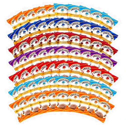 Undercover Quinoa Undercover Chocolate Quinoa Crisps - Variety Sampler Pack | 70-Count, Individually Wrapped Crisps | Gluten Free, Nut-Free, Allergen Friendly, Kosher