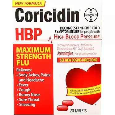 Coricidin Hbp Maximum Strength Flu, 20Count