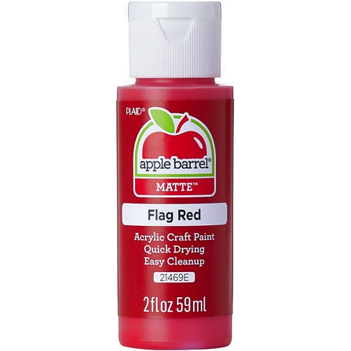 Apple Barrel Acrylic Paint in Assorted Colors, Flag Red (Pack of 3) 2 oz, 21469EA- (Pack of 3)