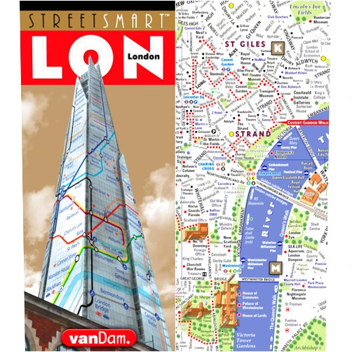 Stephan Van Dam,Illustrator,Editor,Stephan Van Dam;Stephan Van Dam;Stephan Van Dam;Stephan Van Dam StreetSmart® London Map by VanDam - City Center Street Map of London, England - Laminated folding pocket size city travel and Tube map with all museums, attractions, hotels and sights plus seven walking tours. 2026 Edition