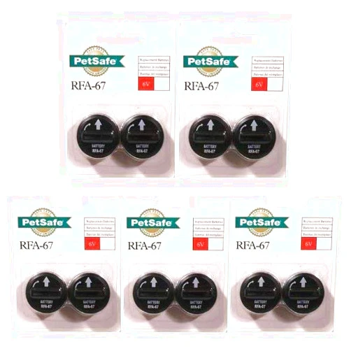 PetSafe 10 PACK PETSAFE BATTERY RFA-67D-11 RFA-67 8 X 6V BATTERIES FOR PIF-300 RF300 PIF-275-19 PRF-3004W PUL-250