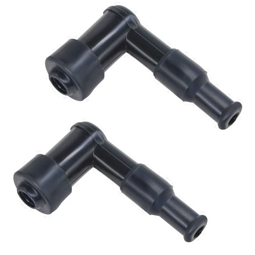 Amavoler 2 Pcs Spark Plug Cap Boot Waterproof Non Resistor Aftermarket Replacement Parts Fit for CG125 GS125 GN125 WY125 CD110 Etc Motorcycle Scooter Dirt Bike ATV. Black.