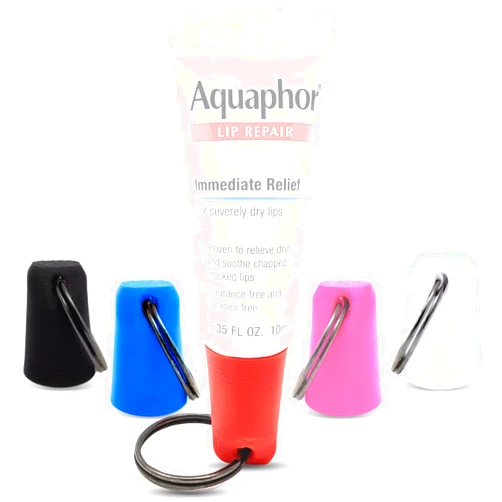 Head Concepts Keychain Cap for Aquaphor Lip Repair Balm - (Keychain Cap Only) Travel Size Chapstick Ointment for Lips - Healing Stick Mini Tube - Made in USA (Red)