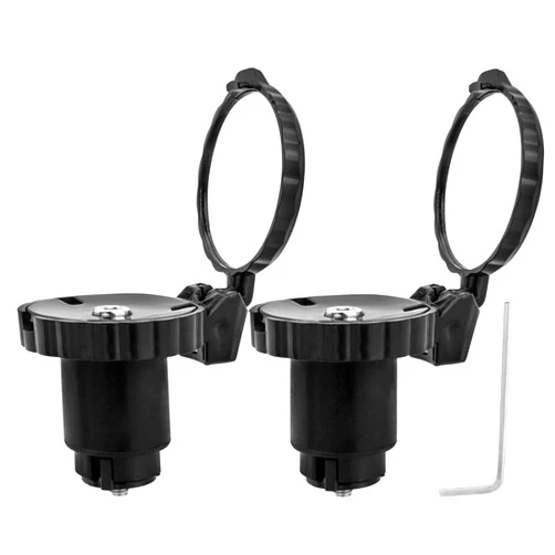 Wolfride 2 Pack Bike Bar End Rear View Mirror, Adjustable Bicycle Rearview Mirrors 360° Rotatable HD Convex Handlebar End Mirrors for Road and Mountain Bikes