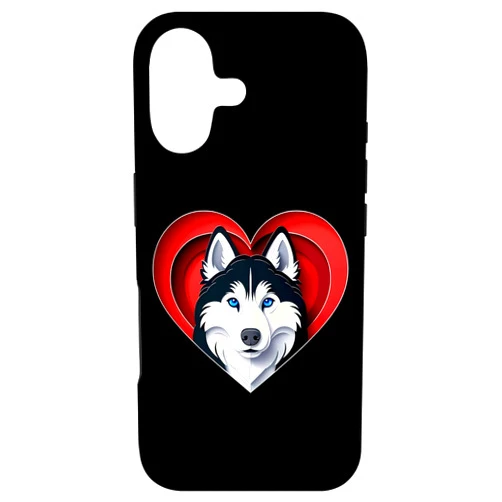 Siberian Husky Gifts Siberian Husky Heart Cute Puppy Dog Lover or Pet Owner Case for iPhone 17