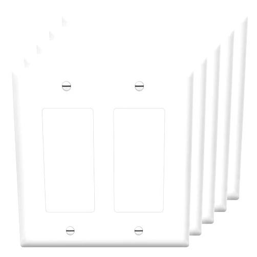 ENERLITES Decorator Light Switch or Receptacle Outlet Wall Plate, Size 2-Gang 4.50