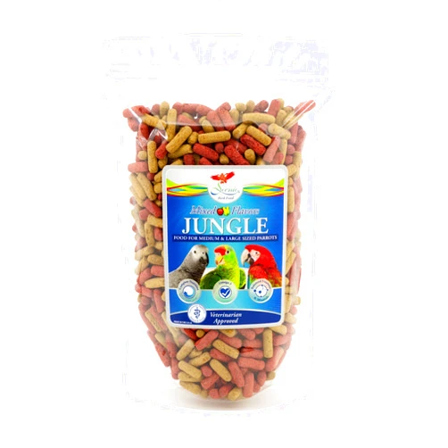 Scenic Mix Jungle Bird Food | Macaw, Cockatoo, African Grey, Amazon Parrots | Formulated Diet | Apple and Corn | 2 LB