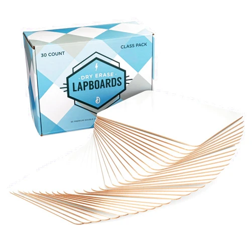 Dreamline Products Dry Erase Boards [30pc Double Sided] Lapboards with ClearWipe Coating! Small White Boards - 9