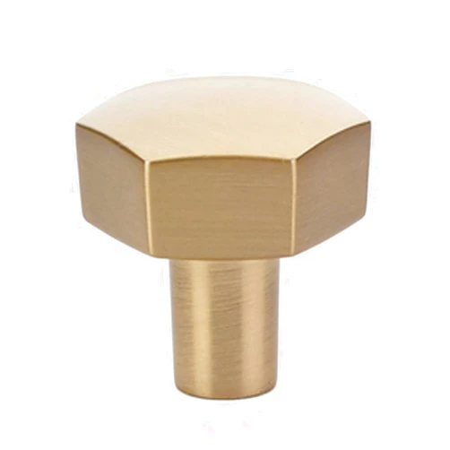 Emtek 86457US4 Urban Modern 1-1/8 Diameter Mod Hex Geometric Knob - Satin Brass