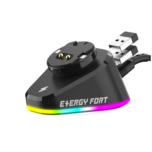 MOSHOU Charging Dock for Logitech Computer Mouse G502 Lightspeed G502 X Plus/G703/G903 Lightspeed/G Pro X Superlight 2 DEX/2/1 Wireless, RGB Mice Charger USB A C Powerplay Charging System (Black)