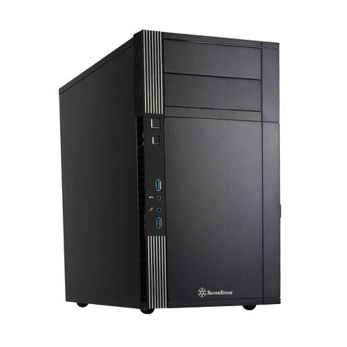 SilverStone Technology Precision PS07 Micro-ATX case with Aluminum Accent Black, SST-PS07B