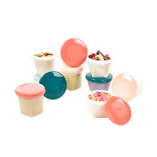 Babymoov Biosourced Food Storage Containers - BPA Free Bowls with Leak Proof Lids, Ideal to Store Baby Food or Snacks for Toddlers (Pick Your Set Size)
