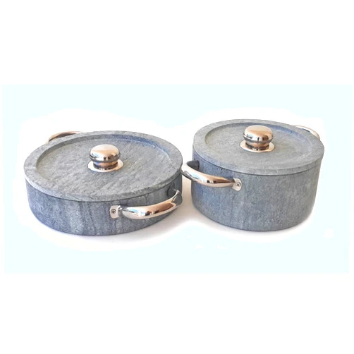 Cookstone Soapstone Dutch oven and braiser bundle | Durable, versatile, non-toxic, non-stick | Designed in Italy, handcrafted in Brazil from blocks of pure soapstone