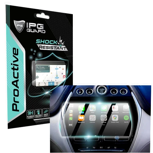 IPG ProActive for Aston Martin 2021-22 DBX 12.3 Inch Navigation 9H Hardness Screen Protector Smooth Glass Touch Ultra Responsive High Clarity Anti Scratch Smudge & Shock Proof Nano Technology Guard for DBX