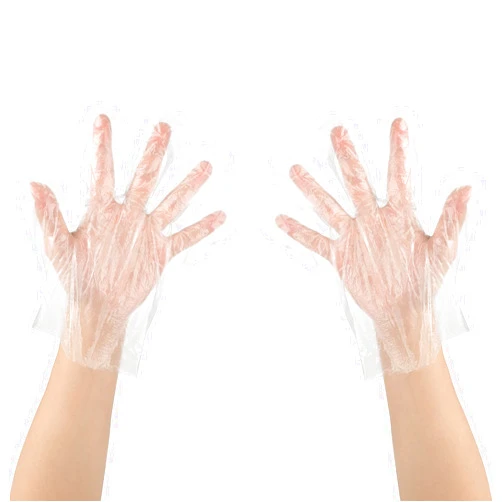 Kinglake Disposable Clear Plastic Gloves, 500 PCS, High Density Polyethylene, One Size Fits Most, Food Handling Gloves, 0.4g/1 Pcs
