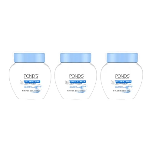 POND'S Dry Skin Cream, Face Moisturizer for Women, Daily Skin Care Facial Moisturizer Cream for Dry Skin 10.1 oz 3 Pack