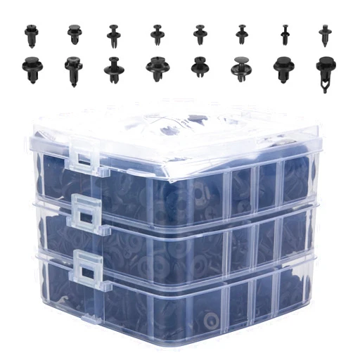 Guteauto 620 Pcs Car Retainer Clips Plastic Fasteners Kit Fender Rivet Clips 16 Most Popular Sizes Auto Push Pin Rivets Set for Toyota GM Ford Honda Acura Chrysler