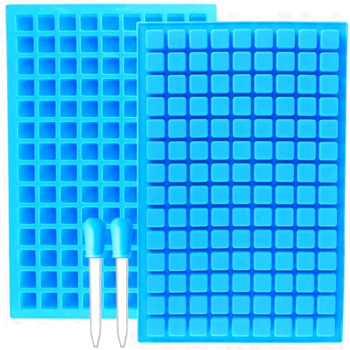 JOERSH Square Candy Molds Silicone Molds for Hard Candy, Gummy, Caramels, Chocolate, Ganache, Ice Cubes, 252 Cavity