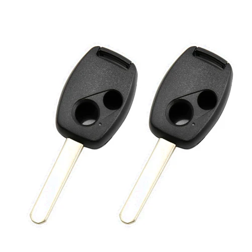 X AUTOHAUX 2pcs Car Replacement Flip Fob Folding Uncut Remote Key Fob Shell Case for Honda Civic Accord CRV Pilot Fit 2 Key Button Black AFC107850