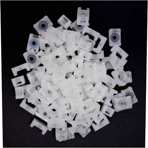 OLIREXD (100 Of Pack) White 4.5mm Cable Tie Mount Base Saddle Type Mount Screw Wire Bundle Base Holder Width Cable Large Size 0.6 inch