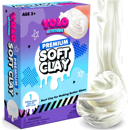 YOLO Attitude Ultimate Slime Fun!, Soft Clay, Modeling Clay Air Dry, Foam Clay, Slime Add Ins 250g/8.08oz